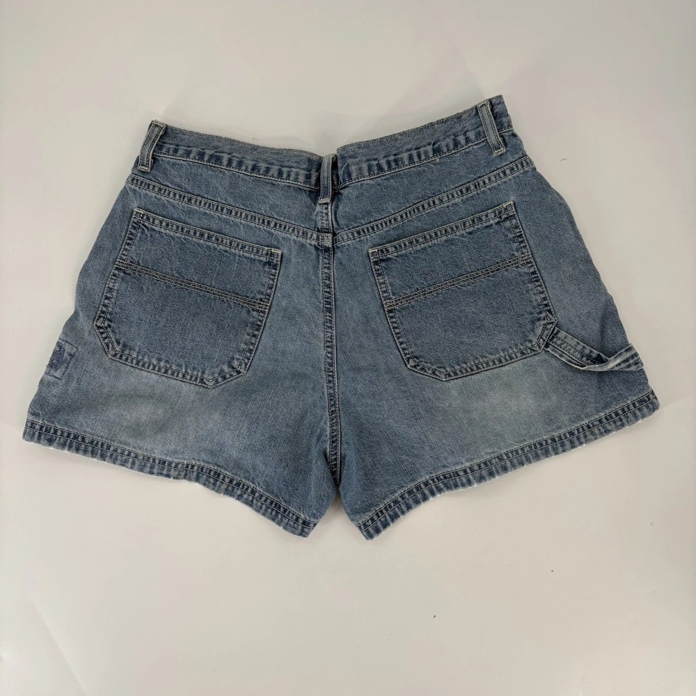 Vintage American Eagle Denim Dungarees Carpenter Shorts Button Fly Size 10